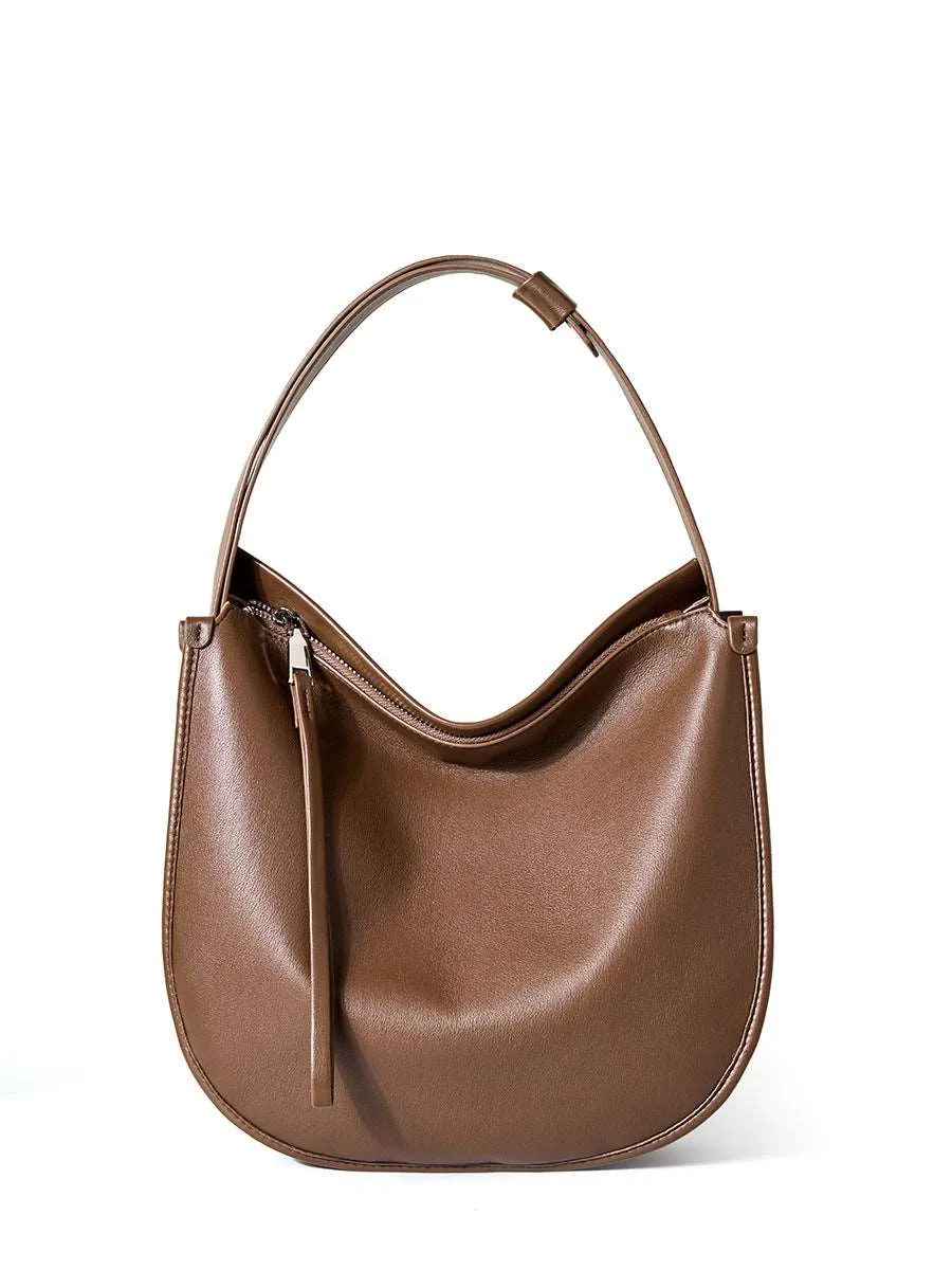 Minimalist Soft Leather Shoulder Bag
