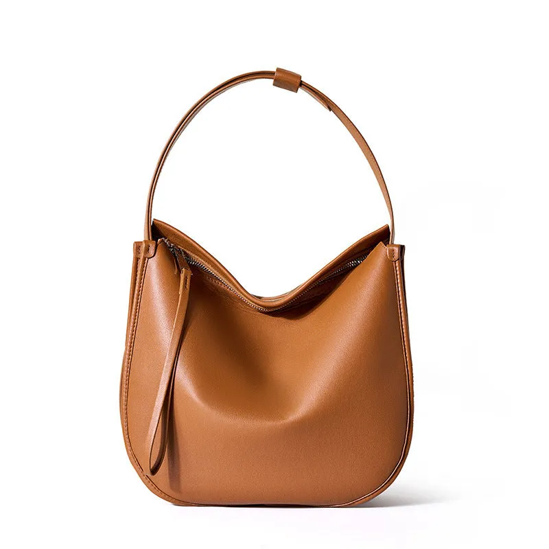 Minimalist Soft Leather Shoulder Bag