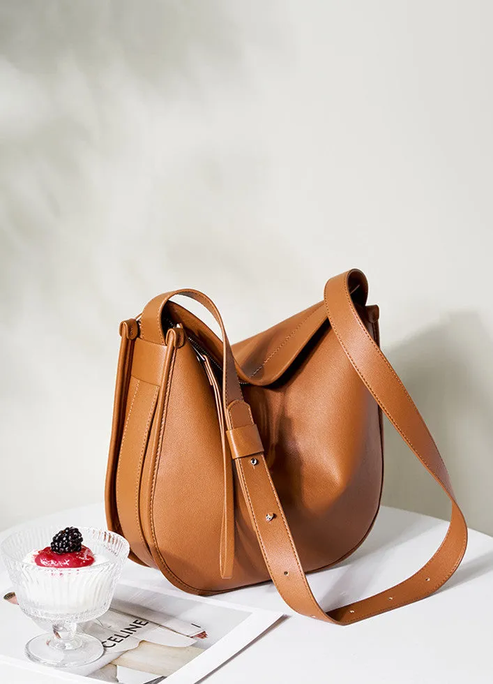 Minimalist Soft Leather Shoulder Bag