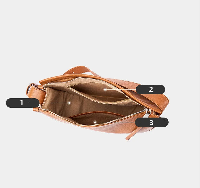 Minimalist Soft Leather Shoulder Bag