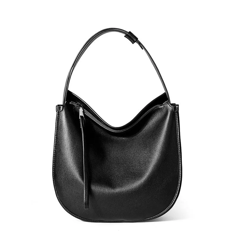 Minimalist Soft Leather Shoulder Bag