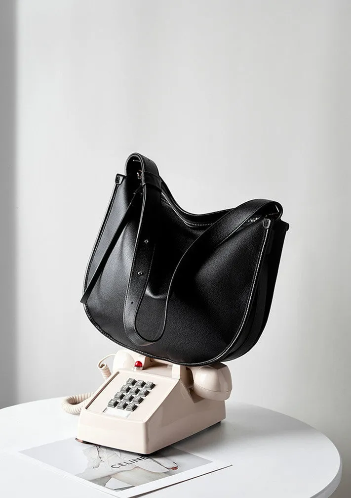 Minimalist Soft Leather Shoulder Bag
