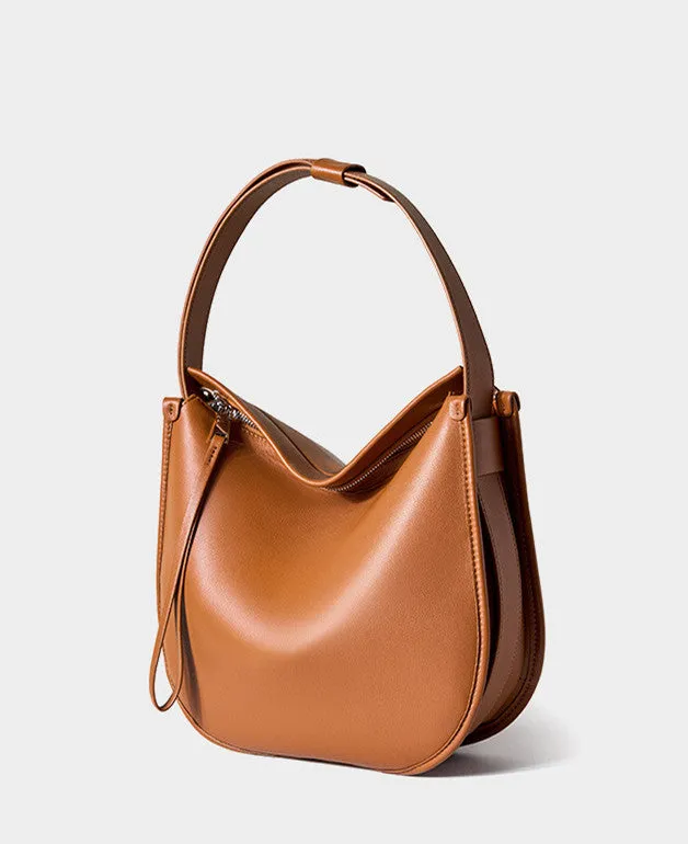 Minimalist Soft Leather Shoulder Bag