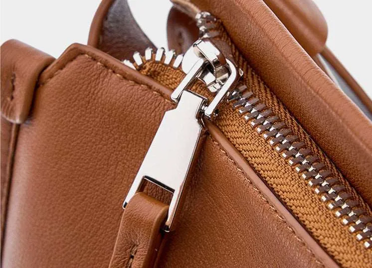 Minimalist Soft Leather Shoulder Bag