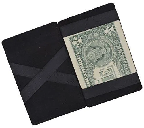 Moga Men's Fashion Magic Money Clip Genuine Leather Minimalistic Slim Wallet (Tan)