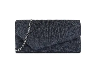 Navy Glitter Clutch Bag