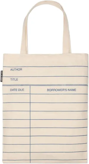 Out of Print Library Card Natural Tote Bag