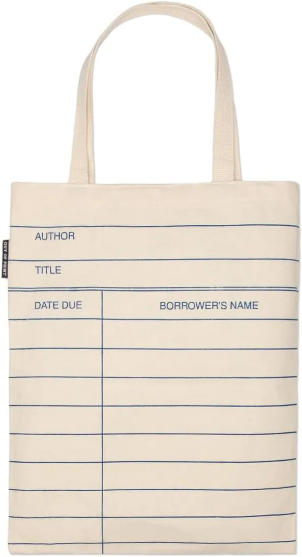 Out of Print Library Card Natural Tote Bag