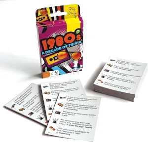 Outset Media 1980's A Decade of Trivia Travel Pack Card Game - for Ages 12 and up
