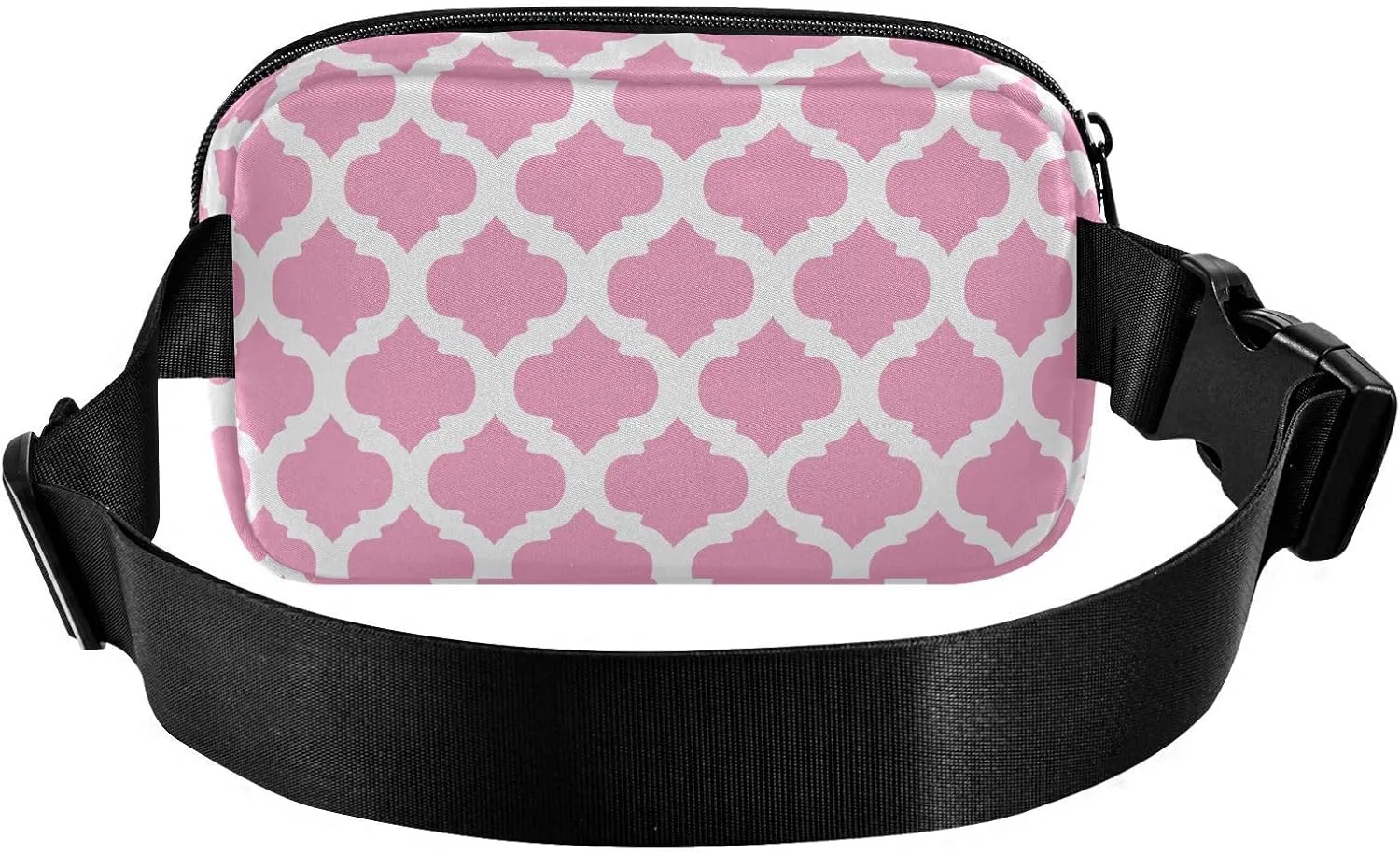 Pink Moroccan Fanny Packs for Women Belt Bag Crossbody Bag Waterproof Fanny Pack Small Sling Bags Fashion Waist Packs Cross Body Bag for Sports Running Traveling Hiking Men