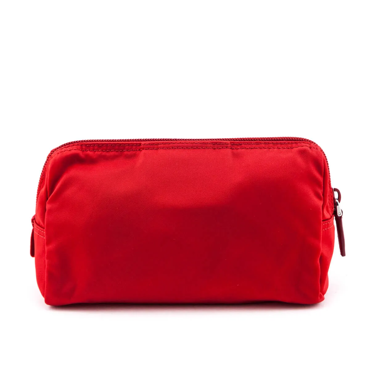 Prada Rosso Nylon Zip Pouch