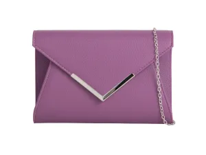 Purple Matte Envelope Clutch Bag