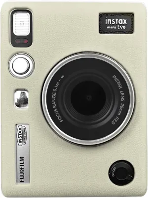Rieibi Mini EVO Case - Silicone Protective Case for Fuji Mini EVO Instant Camera - Soft Rubber Lightweight Case for Fujifilm evo - White