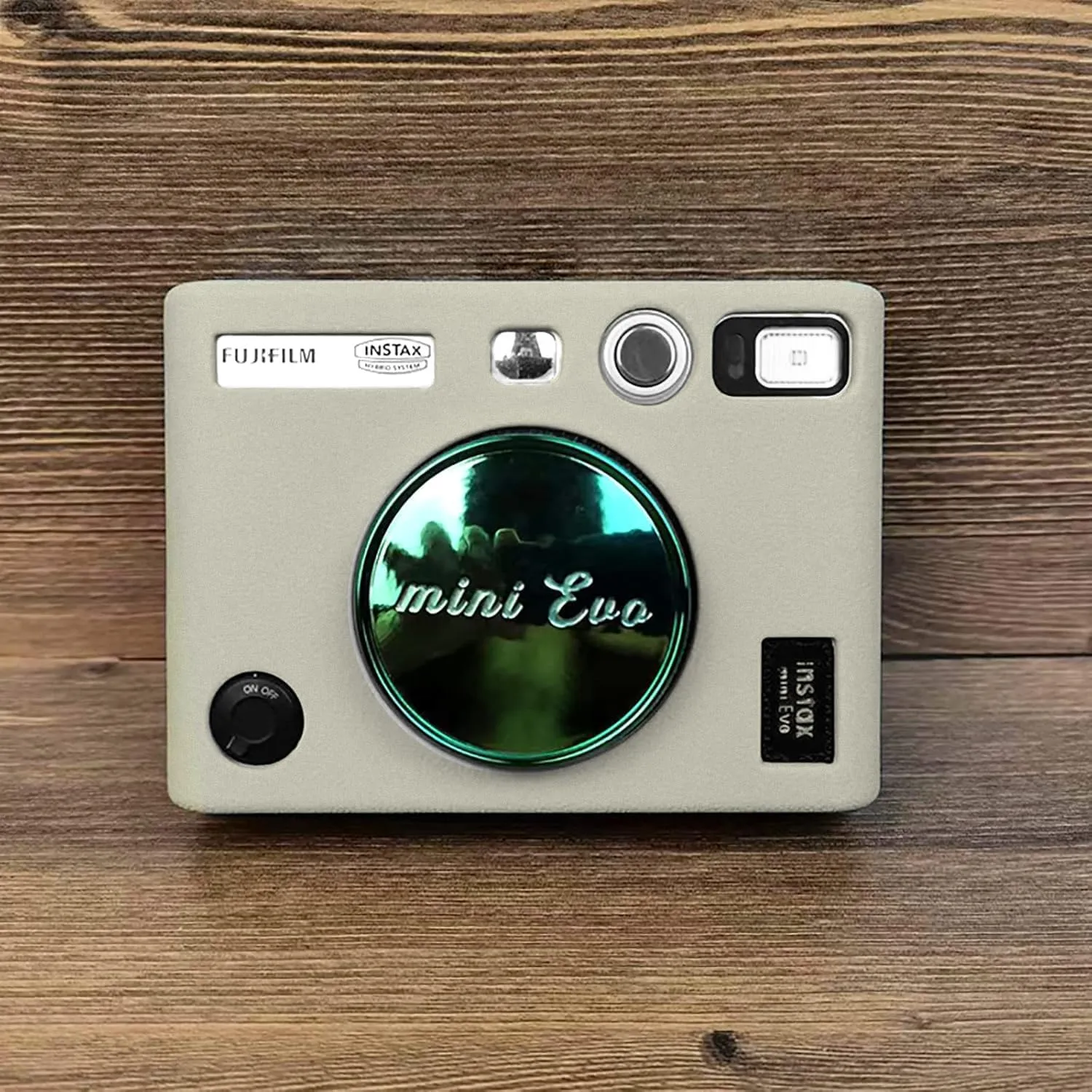 Rieibi Mini EVO Case - Silicone Protective Case for Fuji Mini EVO Instant Camera - Soft Rubber Lightweight Case for Fujifilm evo - White