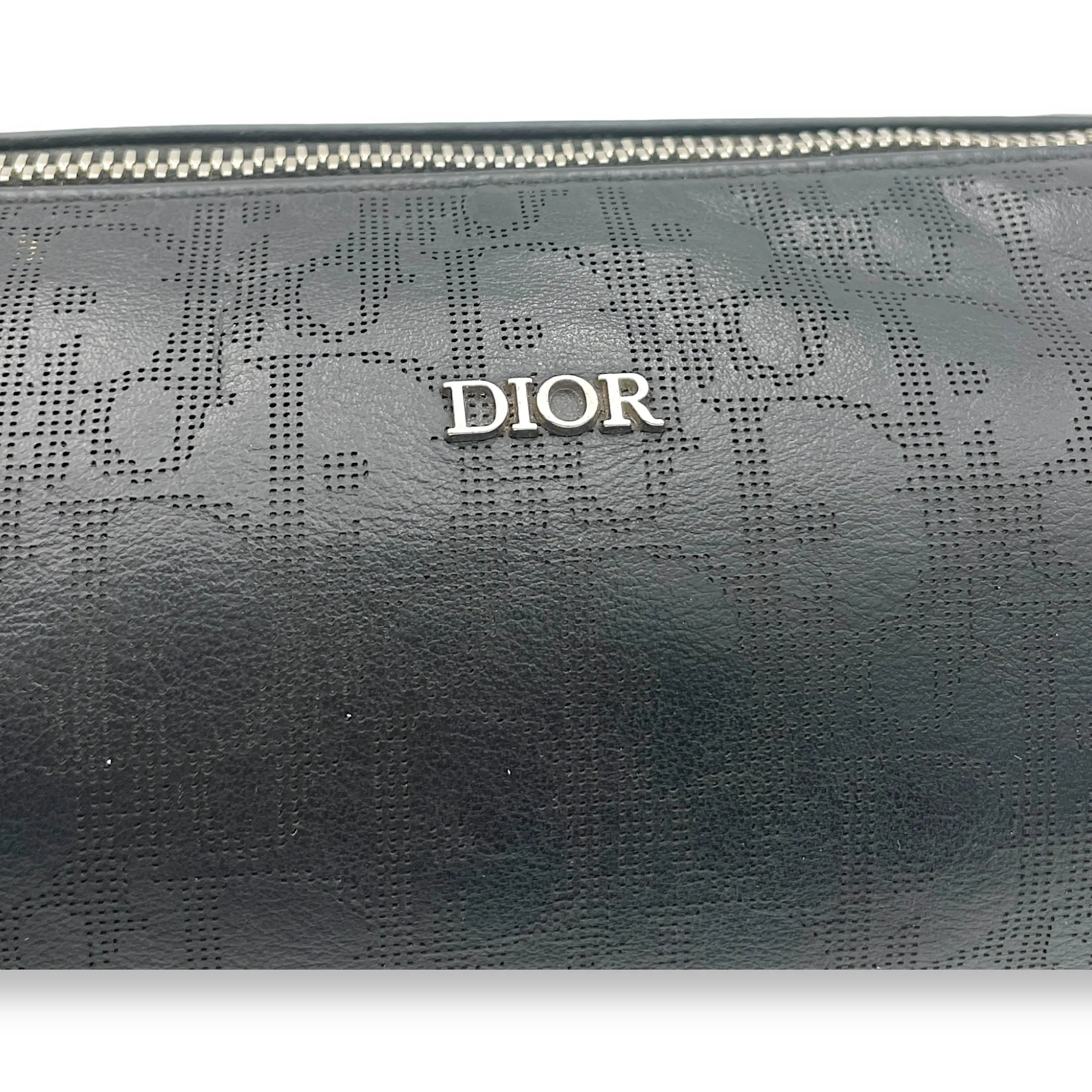 Roller Crossbody Bag Black in Calfskin, Silver hardware