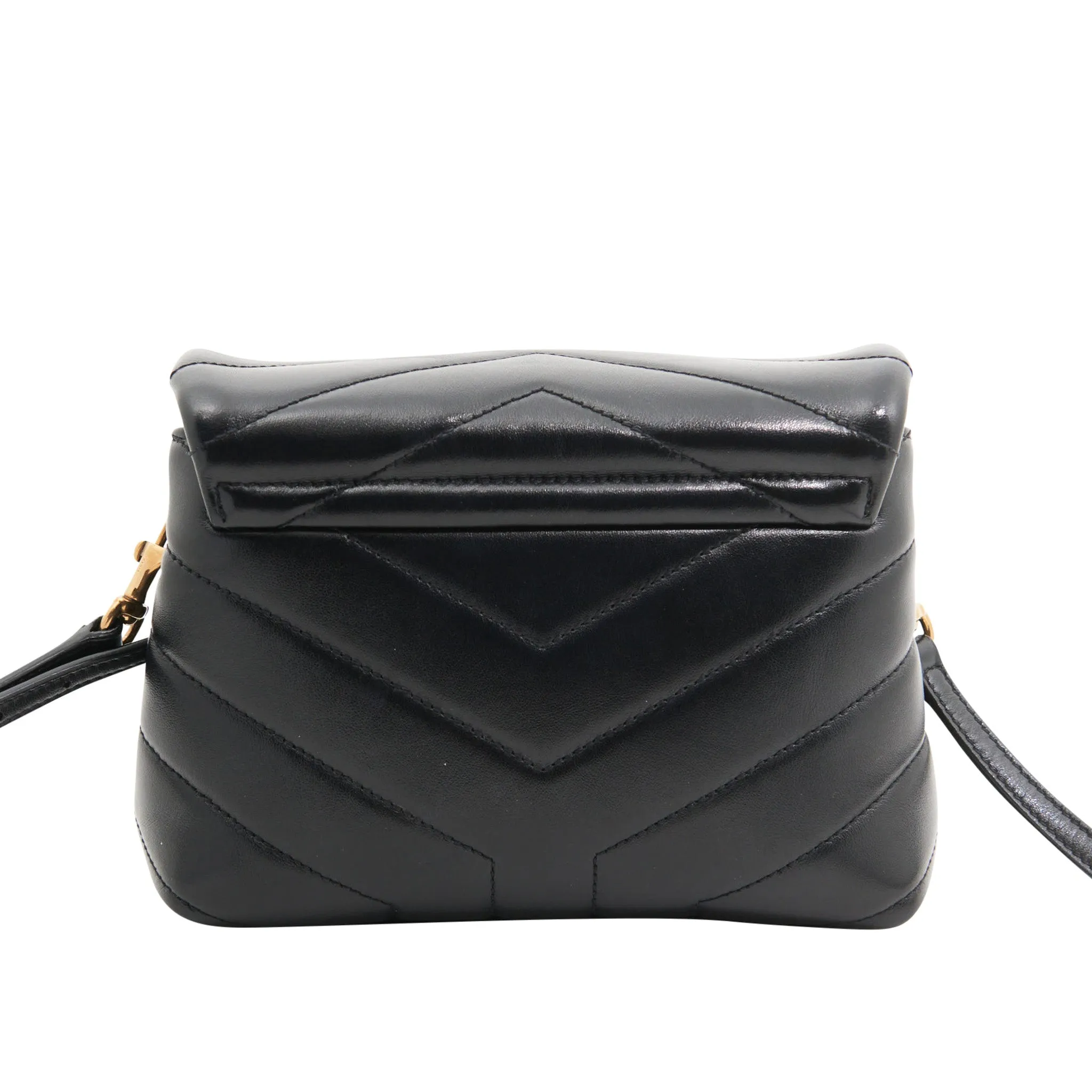Saint Laurent Leather Toy Lou Lou in Black