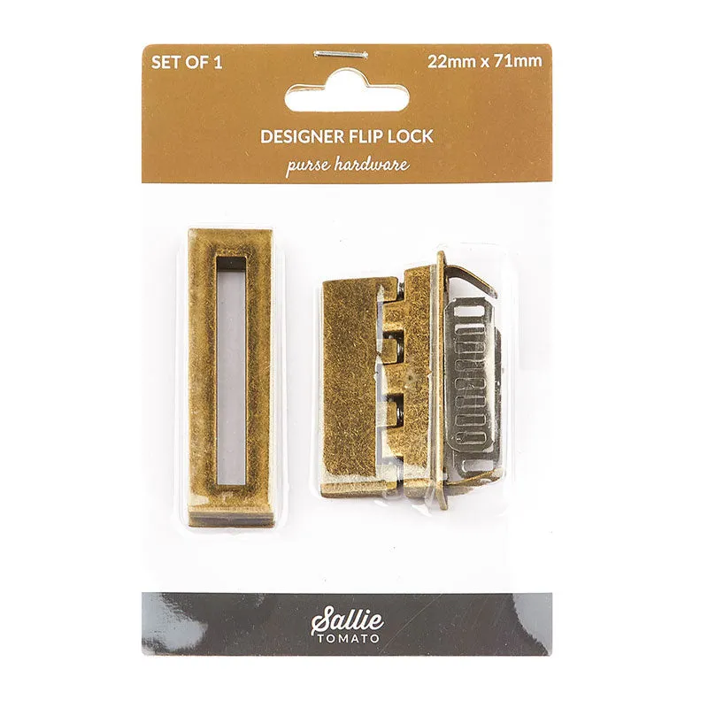 Sallie Tomato Designer Flip Lock - Antique