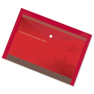 Select Polypropylene Envelope Wallets A4 Red (5)