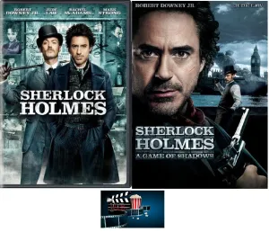 Sherlock Holmes One 1 Two 2 Double Feature 2 DVD Set Includes Movie Set Take Glossy Print Art Card