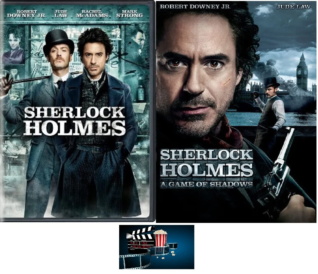 Sherlock Holmes One 1 Two 2 Double Feature 2 DVD Set Includes Movie Set Take Glossy Print Art Card