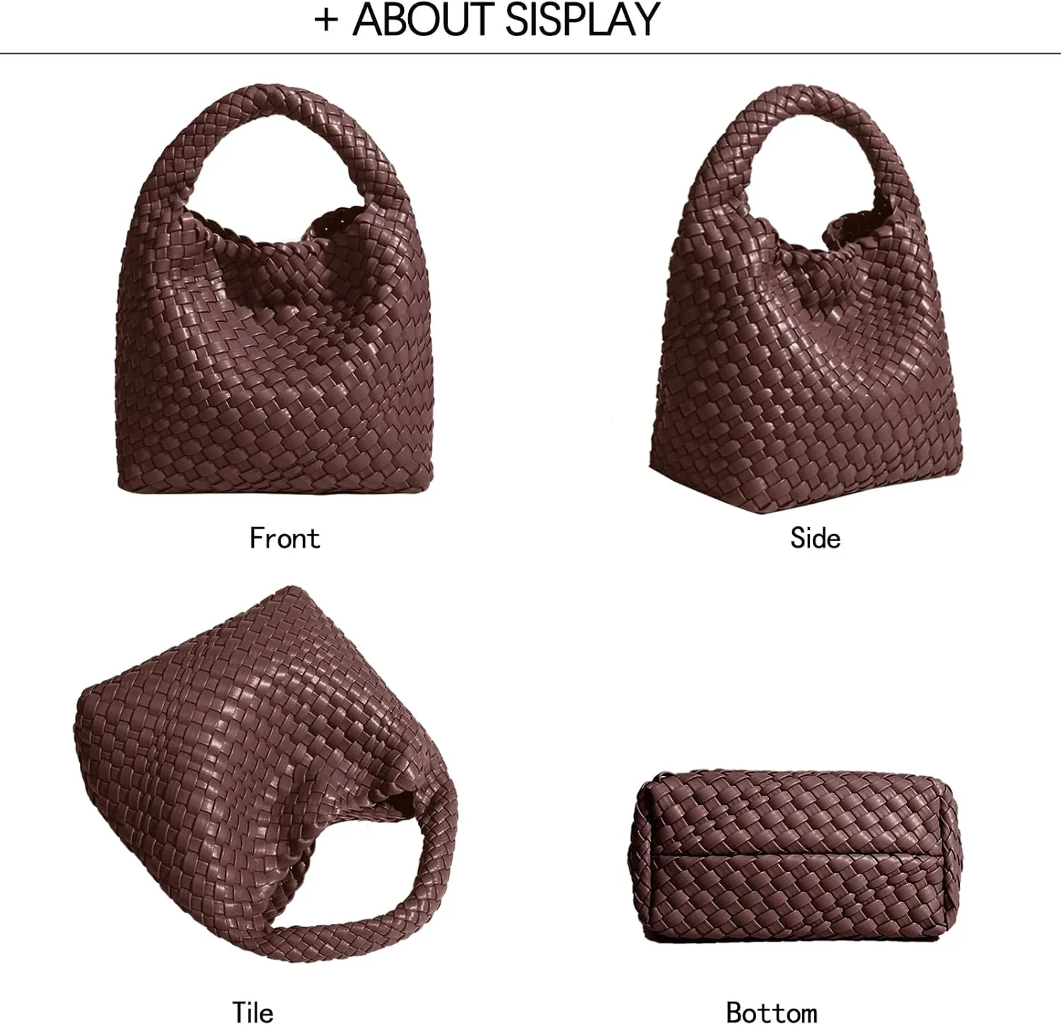 Small Woven Bags for Women Cute Hobo Tote Woven Handbag Mini Clutch Purse vegan leather Crossbody bags Shoulder Handmade Bag