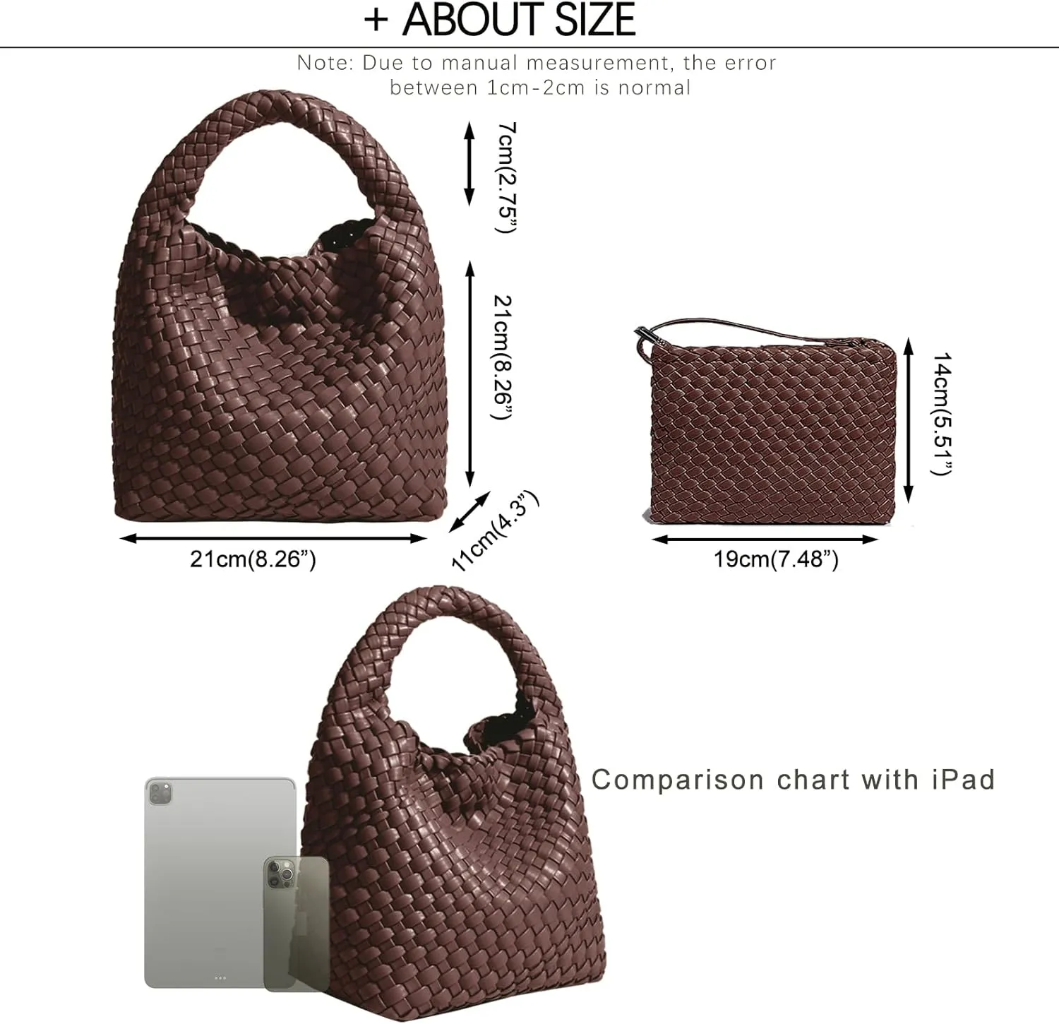Small Woven Bags for Women Cute Hobo Tote Woven Handbag Mini Clutch Purse vegan leather Crossbody bags Shoulder Handmade Bag