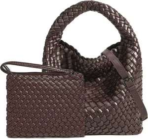 Small Woven Bags for Women Cute Hobo Tote Woven Handbag Mini Clutch Purse vegan leather Crossbody bags Shoulder Handmade Bag