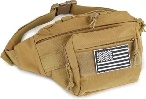 Tactical Waist Pack for Men, Concealed Carry Fanny Bag for Hunting, Trekking, Fishing, EDC, and Outdoor Gear (Desert Tan)