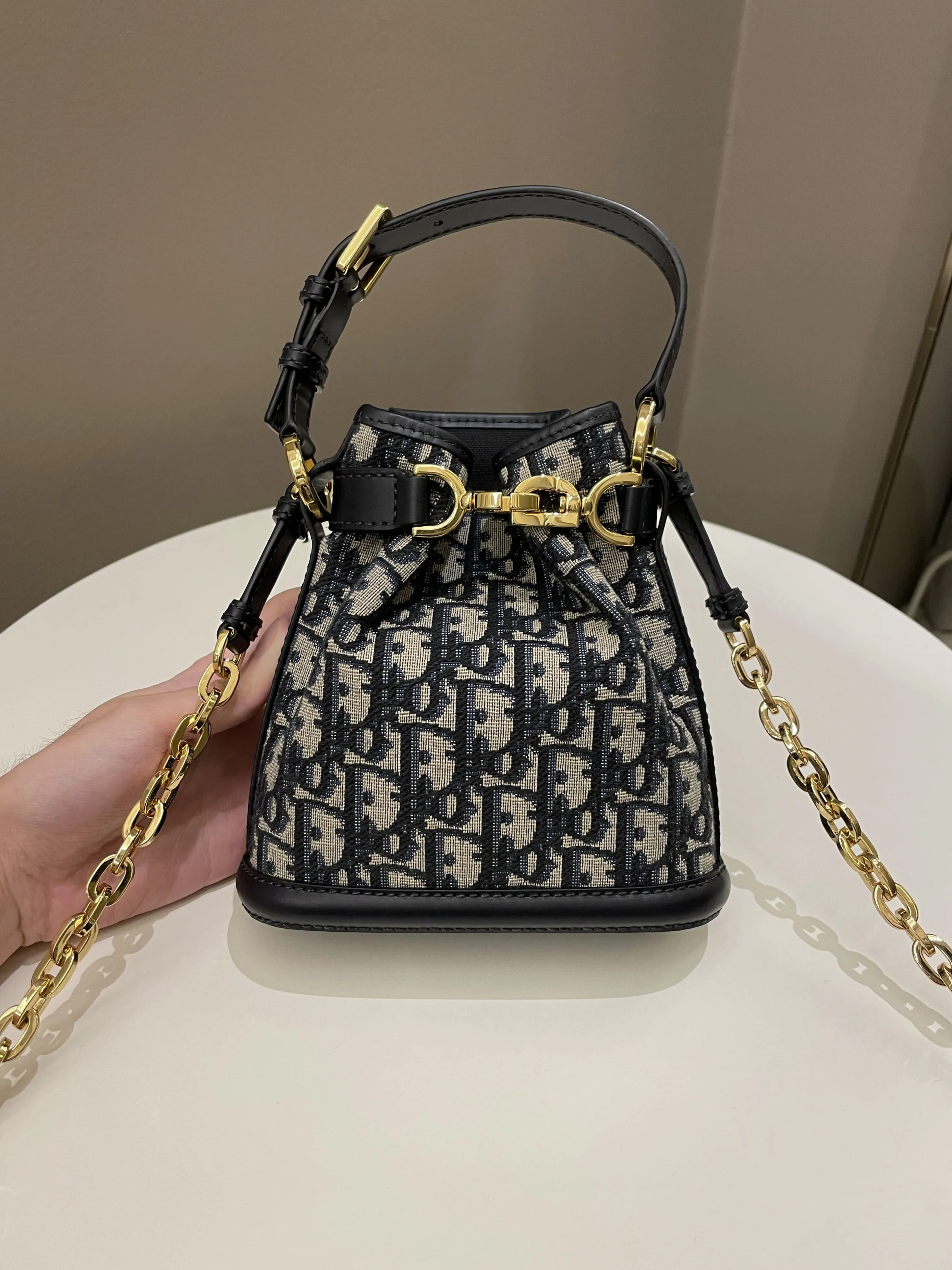 Trendy Inspired Dior C’est Bucket Bag Blue Dior Oblique