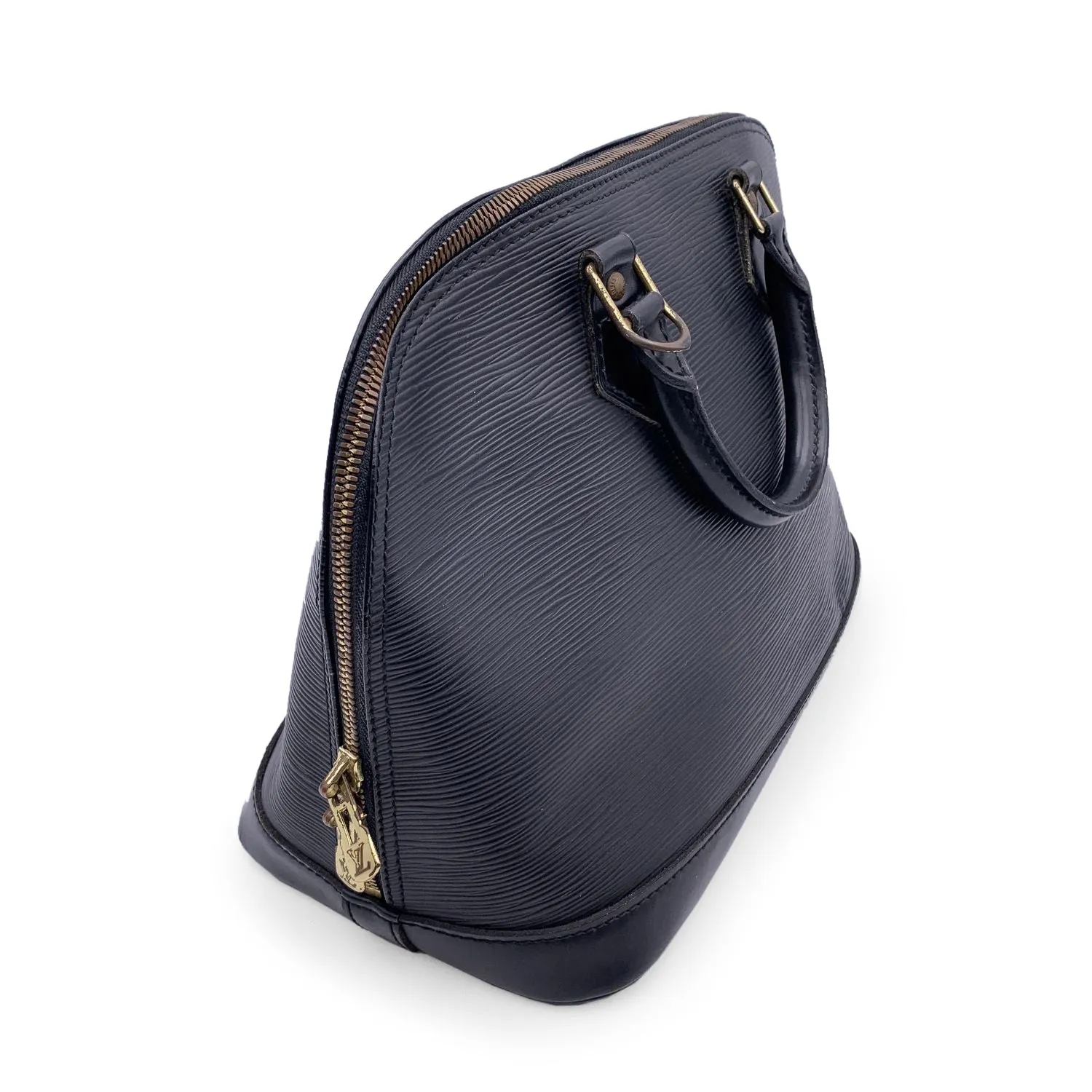 Trendy Inspired Louis Vuitton Vintage Black Epi Leather Alma Top Handle Bag
