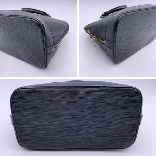 Trendy Inspired Louis Vuitton Vintage Black Epi Leather Alma Top Handle Bag