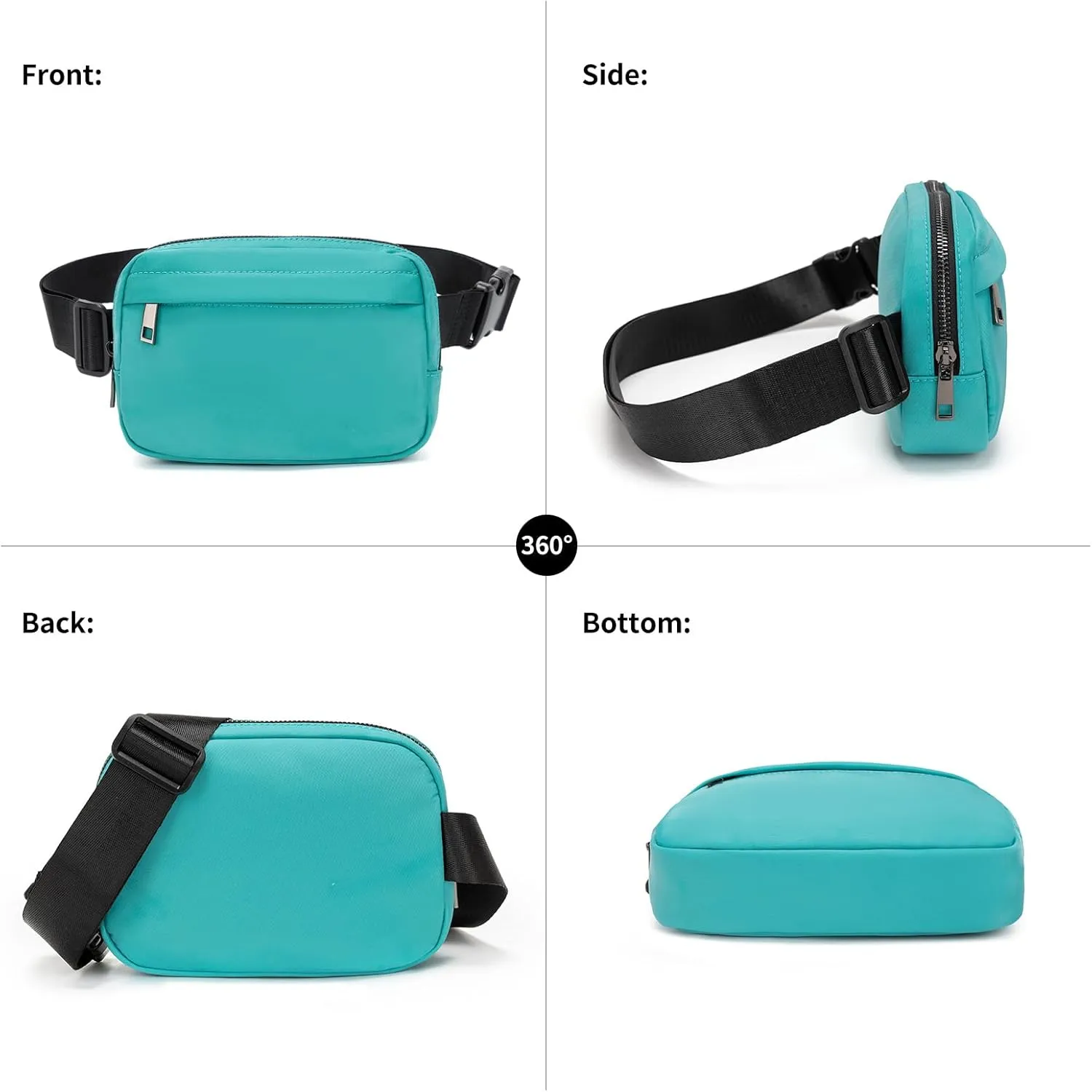 Unisex Belt Bag Fanny pack crossbody bags Everywhere Waist packs with Adjustable Strap (BLUE)