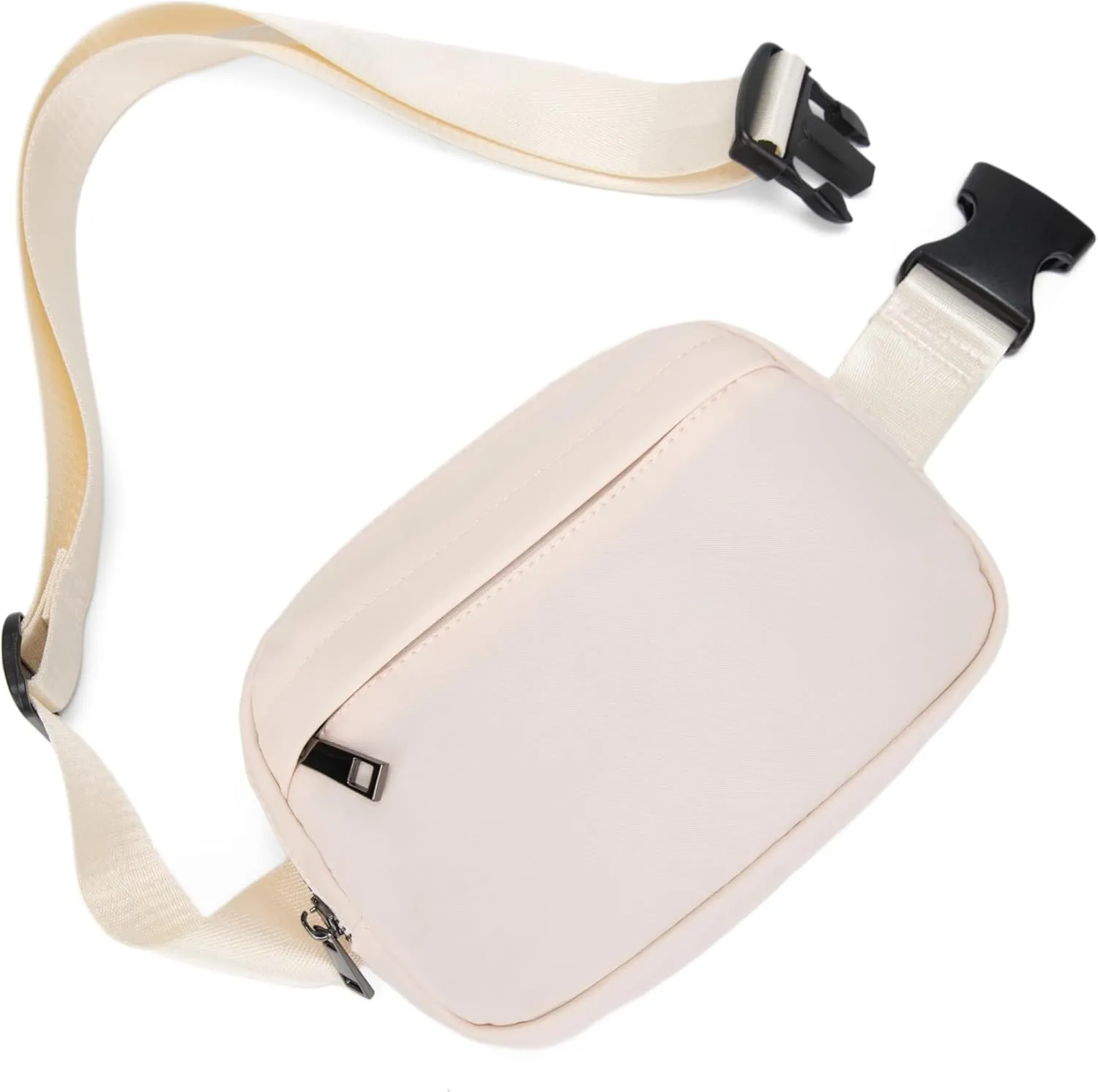 Unisex Belt Bag Fanny pack crossbody bags Everywhere Waist packs with Adjustable Strap (IVORY)