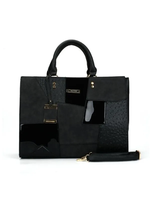 Women Stitch PU Shoulder Handbag