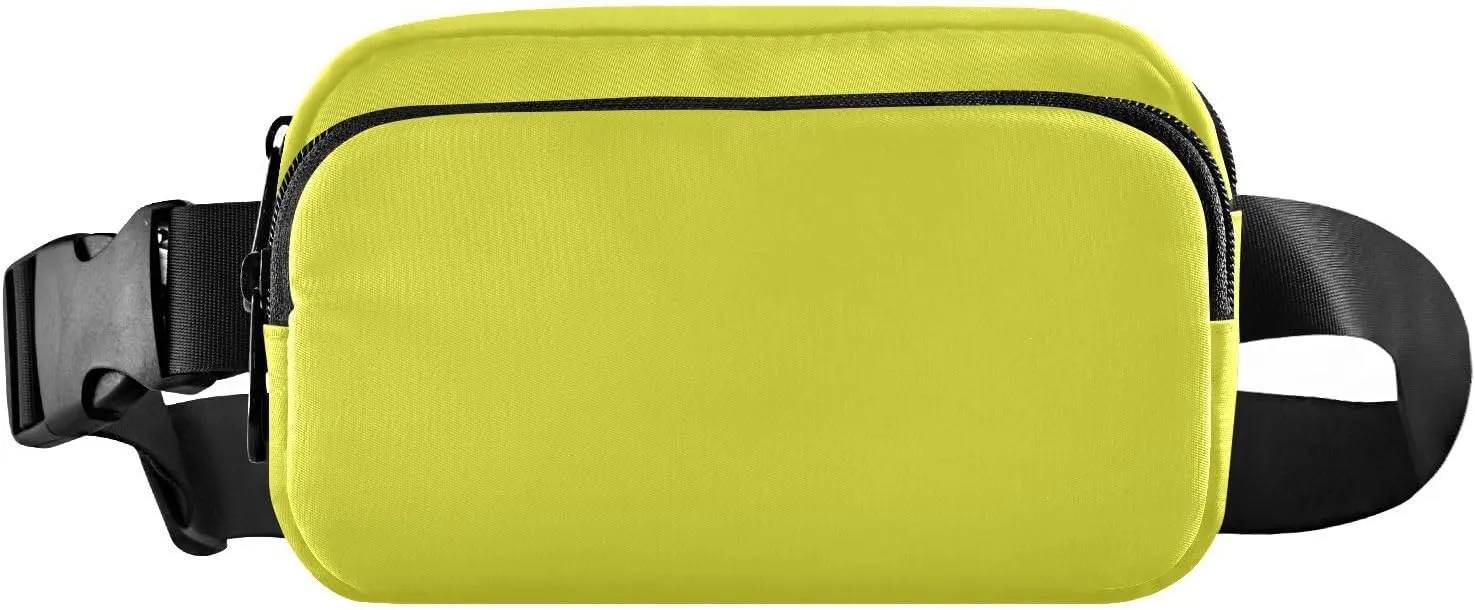 Yellow Fanny Packs for Women Belt Bag Waterproof Fanny Pack Cross Body Bag Waist Packs with Adjustable Strap Small Crossbody Bags for Hiking Running Traveling Men Sports