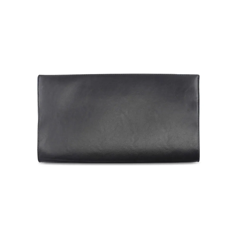 Yellow Frangipanis Black Clutch Bag