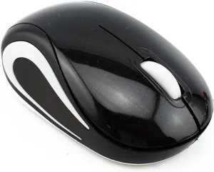 YOCUNKER Wireless Mini Mouse Ultra Portable, 1000DPI Computer Mouse Cordless, 2.4 GHz with USB Receiver, Optical Tracking, 3-Buttons, PC/Laptop (Black)