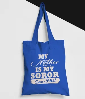 Zeta Phi Beta Family Soror Canvas Tote Bag